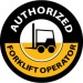 Authorized Forklift Operator Hard Hat Emblem (#HH63)