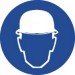 Wear Head Protection ISO Label (#ISO403AP)