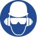 Wear Head, Hearing, & Eye Protection ISO Label (#ISO411AP)