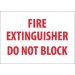 Fire Extinguisher Do Not Block Sign (#M421)