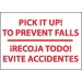 Pick It Up! To Prevent Falls Spanish Sign (#M439)