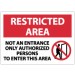 Restricted Area Not An Entrance Only Authorized Persons To Enter This Area Sign (#RA23)