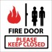Fire Door Please Keep Closed Sign (#S39)
