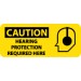 Caution Hearing Protection Required Here Pictorial Sign (#SA118)