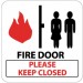 Fire Door Please Keep Closed Sign (#SV139)