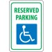 Reserved Parking (handicapped symbol) Sign (#TM87)
