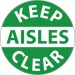 Keep Aisles Clear Walk On Floor Sign (#WFS12)