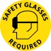 Safety Glasses Required Walk On Floor Sign (#WFS15)