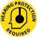 Hearing Protection Required Walk On Floor Sign (#WFS16)