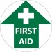 First Aid Walk On Floor Sign (#WFS6)