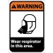 Warning Wear respirator in this area ANSI Sign (#WGA31)